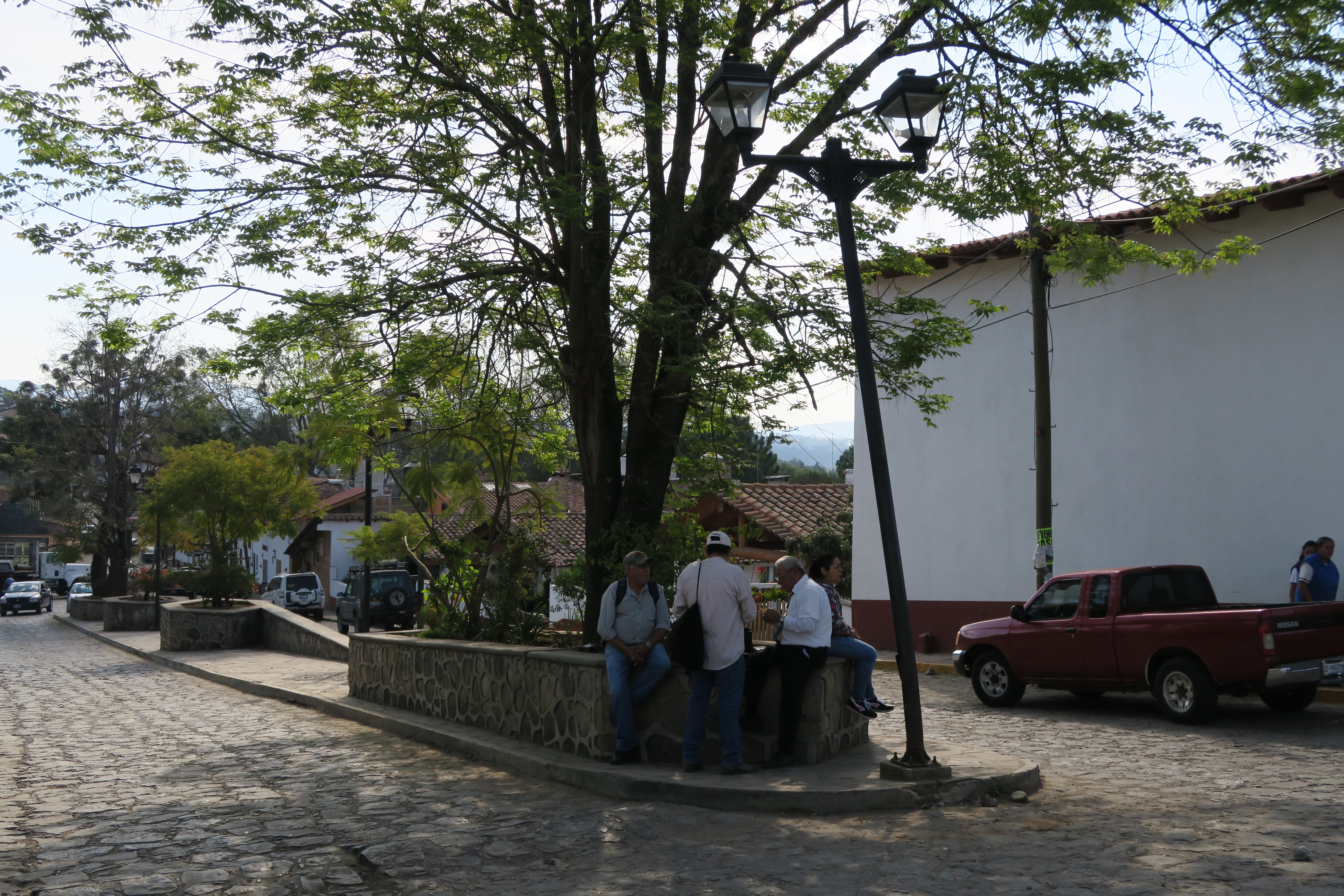 Bureau du vendeur de ticket de bus dans les ruelles du village de Tapalpa, Jalisco, Mexique